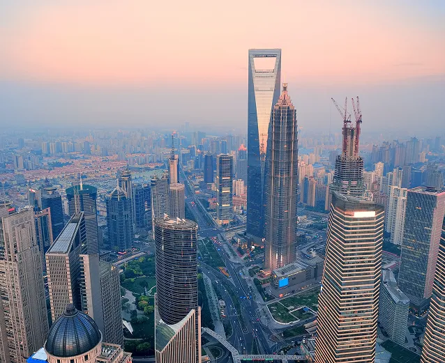 shanghai-aerial-sunset